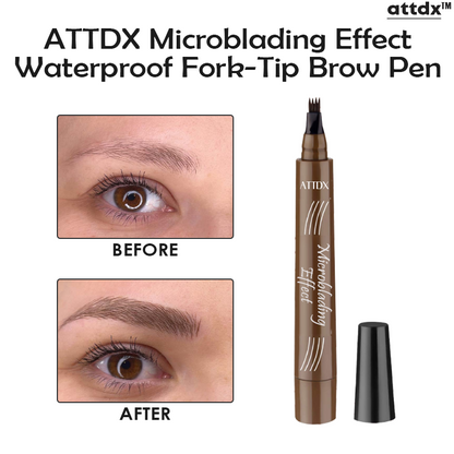 ATTDX™ Microblading Effect Waterproof Fork-Tip Brow Pen