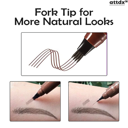 ATTDX™ Microblading Effect Waterproof Fork-Tip Brow Pen