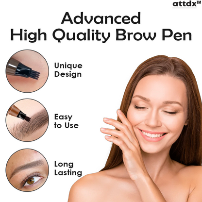 ATTDX™ Microblading Effect Waterproof Fork-Tip Brow Pen