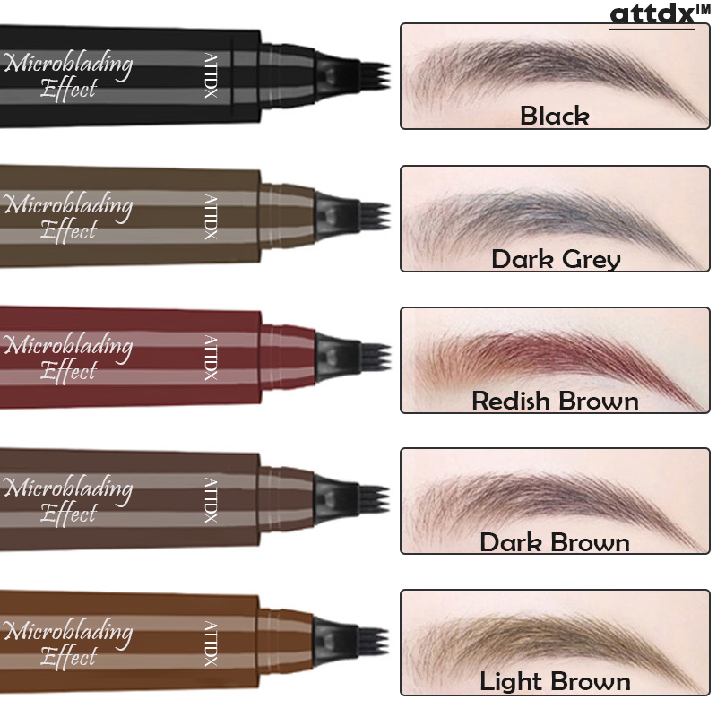 ATTDX™ Microblading Effect Waterproof Fork-Tip Brow Pen