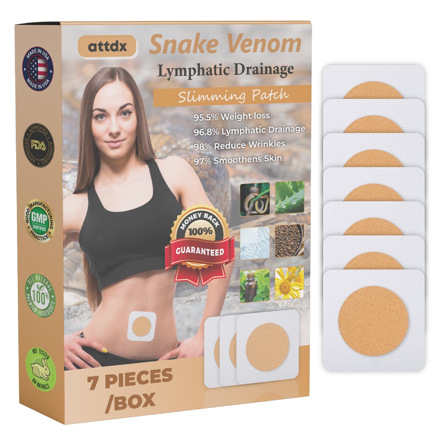 Snake Venom LymphaticDrainage SlimmingPatch Q