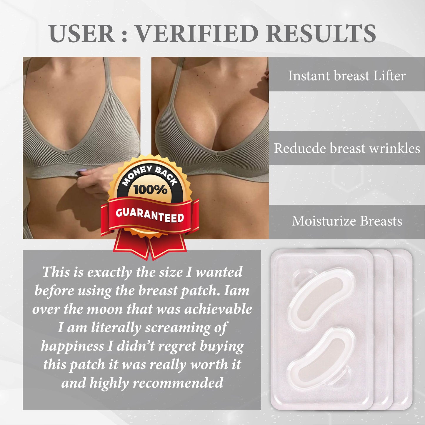 Microneedle BreastLifting Crystal Patches