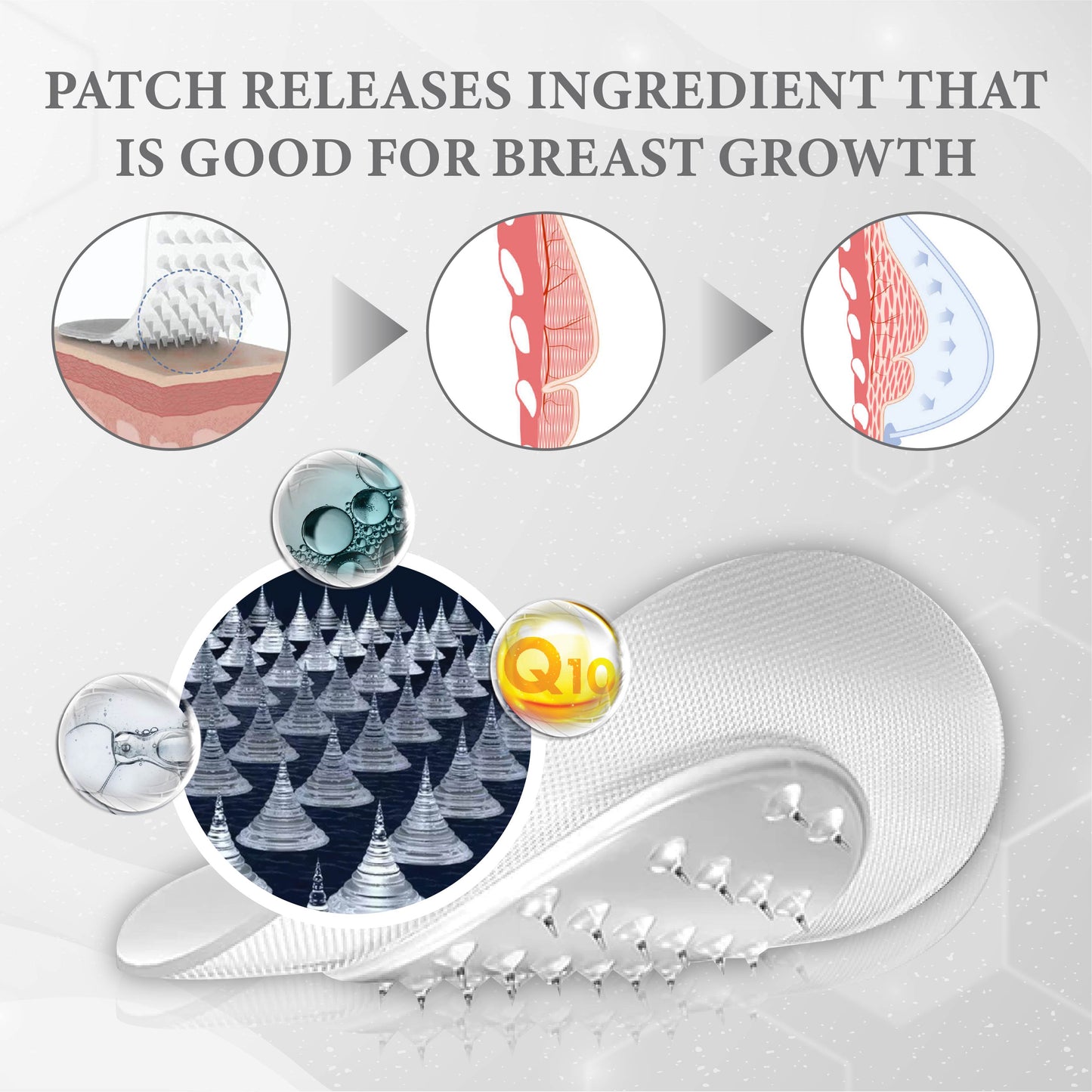 Microneedle BreastLifting Crystal Patches