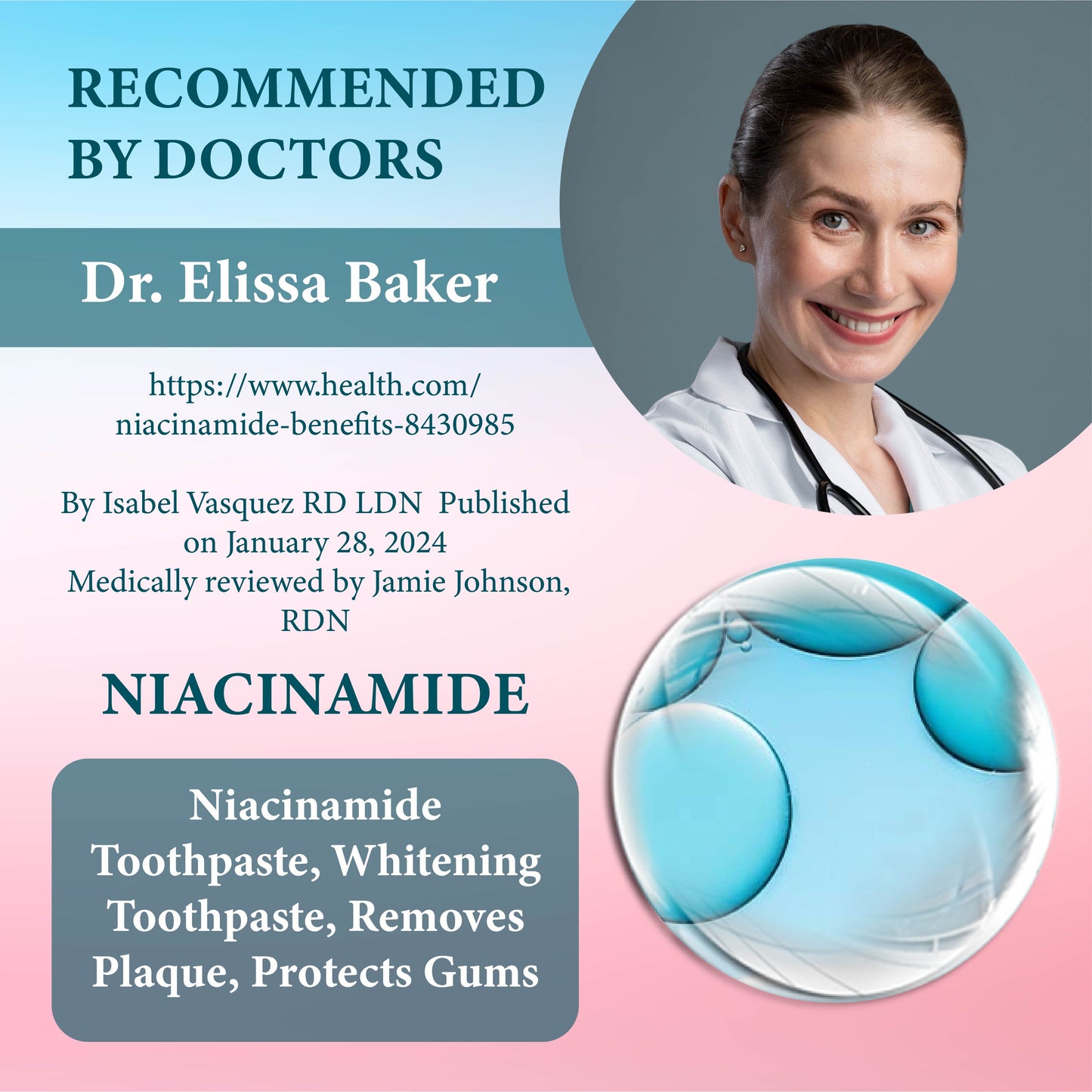 Niacinamide UltraWhite CrystalClean Toothpaste