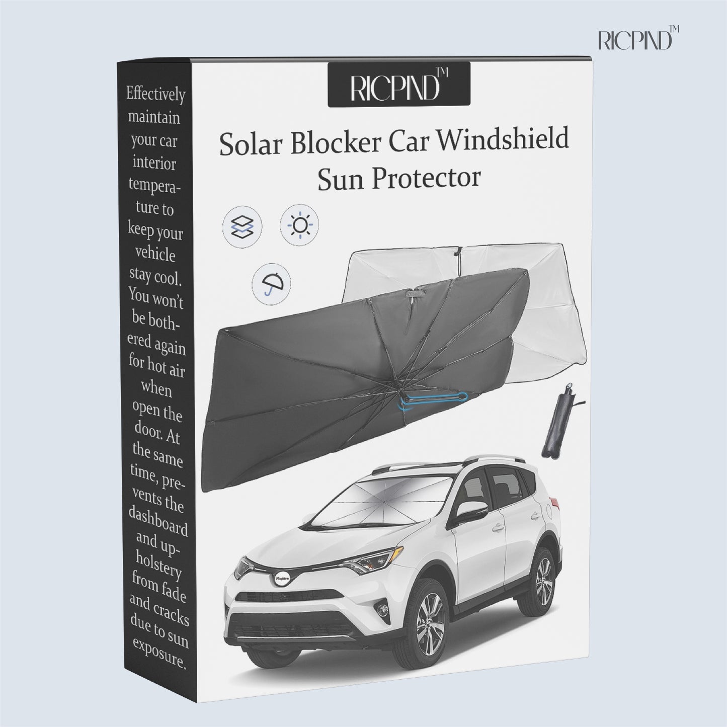 Ricpind Solar Blocker Windshield Umbrella