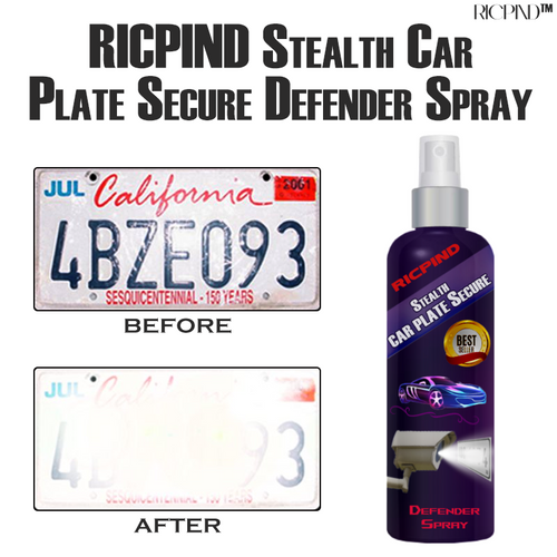 Stealth Car Plate Secure Defender Spray